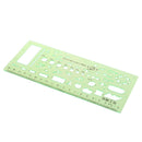 2 Pcs Plastic Drawing Ruler Geometric Template Ruler Stencil Measure Tool