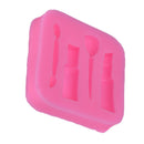 Makeup Lipstick Nail Polish DIY Fondant Cake Decorating tools Silicone MoldSA3C