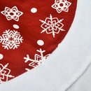 Christmas Tree Skirt Tree Carpet Floor Party Decoration Door Mat (Red)