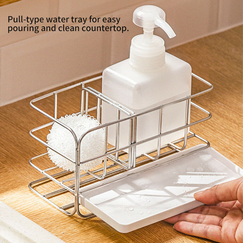 Smooth Kitchen Bathroom Drain Rack Toothpaste Home Stainless Steel Space Saving
