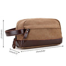 Coffee Zipper Men Travel Canvas Toiletry Bag Wash Shower Makeup Organizer P