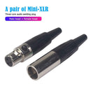 3 Pin Male + Female XLR Mini Connectors Small XLR Mic Audio Plugs for Microphone
