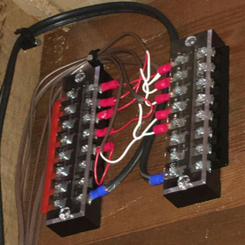 5pcs Block/Strip 6Position 25A Wire Barrier Dual Row Screw Terminal Panel