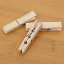 20Pcs Nature Bamboo Clips Clothes Pins Wooden Washing Line Drying Clips Peg MEC*