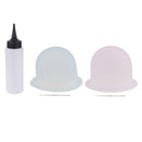 Salon 150ml Hair Dye Applicator Bottle+2pcs Tipping Tinting Caps Metal Hook Kit