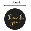 500Pieces Roll Thank You Packaging Sealing Stickers Black