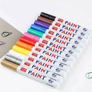 12pcs Car Waterproof Permanent Paint Marker Pen Tyre Tire Tread Rubber Metal