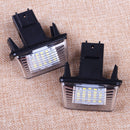 12 18 LED License Number Plate Light Lamp fit for Peugeot 206 207 307 Citroen C3
