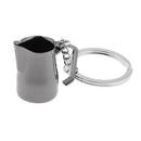 Metal Keychain Ring Coffee Accessories Frothing Jug Design Keyring Gifts