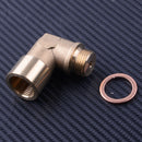 M18 X 1.5 O2 Oxygen Sensor Extender 90 Degree Angled Bung Extension Spacer Brass