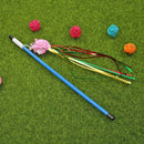 Funny Ring Paper Ball Cat Stick Teaser Wand Cats Interactive Toys (Pink)