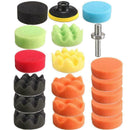 19PCS 3" Inch 80mm Sponge Buff flat Polishing Pad Kit For Car Set Polisher C4O0