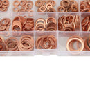 280pcs Solid Copper Washer Flat Ring Gasket Sump Plug Oil Seal Fittings