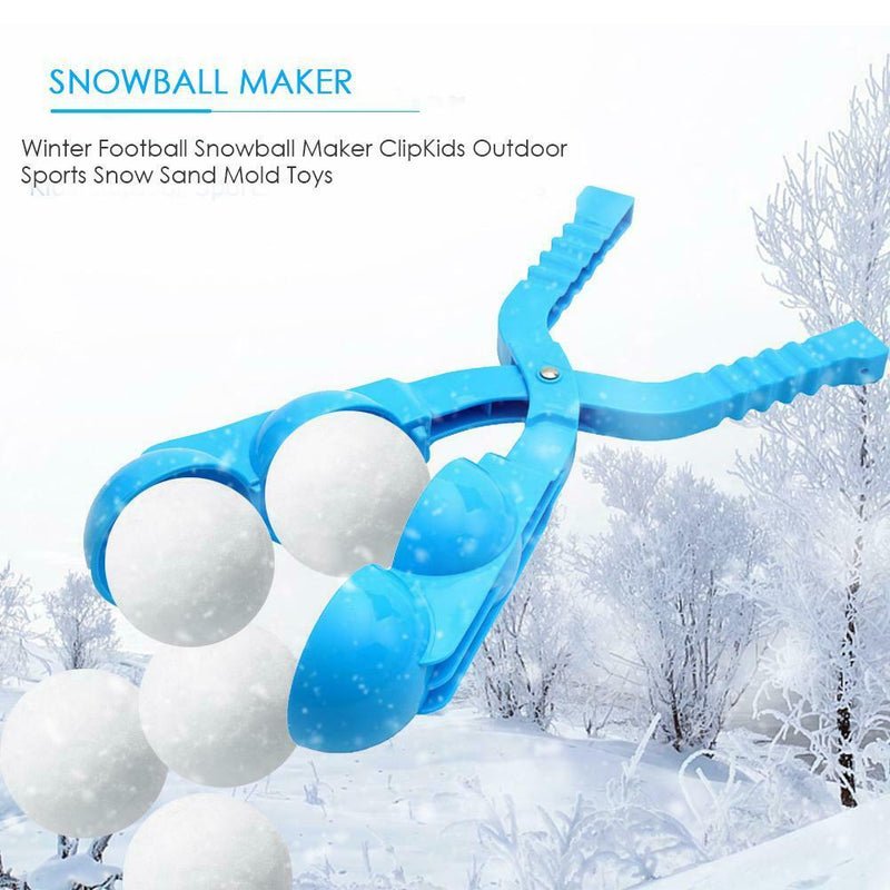 2pcs Plastic Snowball Clip Snow Ball Mold for Kids Outdoor Snowball Fight