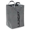 Laundry Bag Imitation Linen Double Storage Basket Storage Bag Solid Color