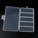 Plastic 5 Compartments Fishing Lure Bait Hook Tackle Storage Box Case Conta A