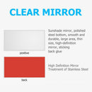 Stainless Steel Cosmetic Mirror Car Sun Visor Makeup Mirror (150x80mm)