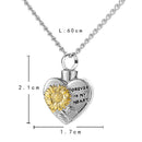 Lady Chain Heart Sunflower Pendant Keepsake Memorial Urn Choker Necklace Jewe JR