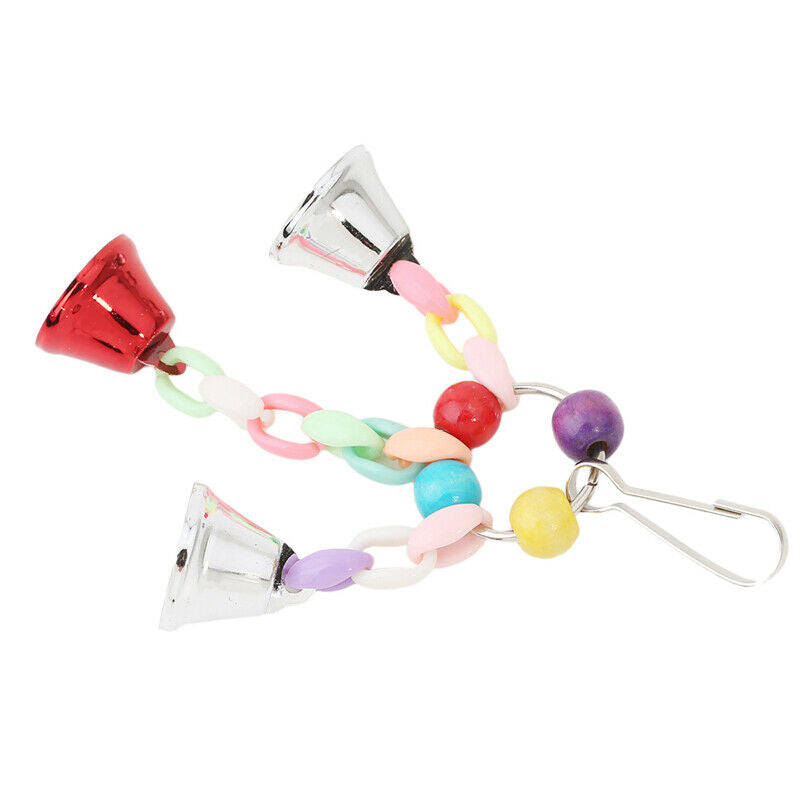Parrot Bird Toys Metal Ring Bell Hanging Cage Toys For Parrot Squirrel Para A9M5