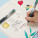 0.7mm Multicolor Press Ballpoint Pen School Office Supplies X3K8