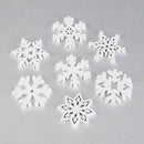 20 Pcs Mini Wood Snowflakes Hanging Pendants Christmas Tree Ornaments Home Decor