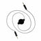 2PCS Black Telescopic 3.5mm AUX Car Audio Cable Right Angle 3.5MM Male To Female