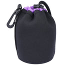 Neoprene Camera Lens Pouch Drawstring Waterproof Shockproof Soft Bag (M) A
