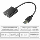 1080P USB 3.0 To HDMI Audio Video Adaptor Converter Cable For PC Windows 7/8/10