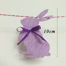 Party Garland Cute Rabbit Pink Purple Bunny Flags Bunting Wall Decor Decora H8B2