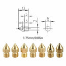 19PCS Brass Extruder Nozzle Print Head For MK8 Makerbot Reprap Printer To MNW