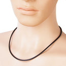 50cm 20" Men & Women Black Rubber Cord Necklace String Cord Chain 3mm