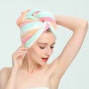 Microfiber Hair Turban Wrap 2 Pack Quick Dry Hair Towel Wrap Turban Super A V1R4
