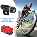 5LED Bicycle Headlight + Taillight Mountain Road Bike Rear Lamp Front Light