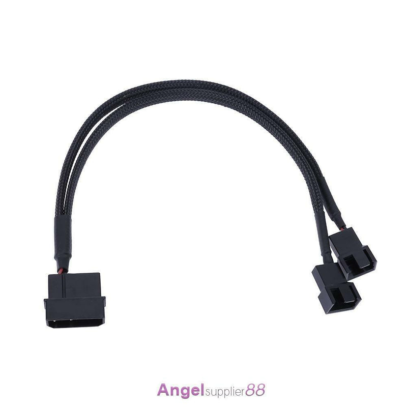 4pin IDE Molex to 2-Port 3Pin/4Pin Cooler Cooling Fan Splitter Power Cable