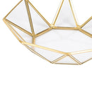 Nordic Style Brass + glass Geometry Storage Baskets Box Simplicity Style Ho P7U8