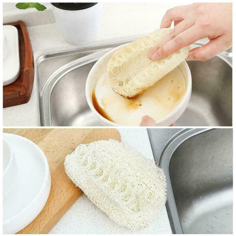 Natural Loofah Luffa Loofa Superfine Fiber Brush For Kitchen Cleaning Brush K1A3