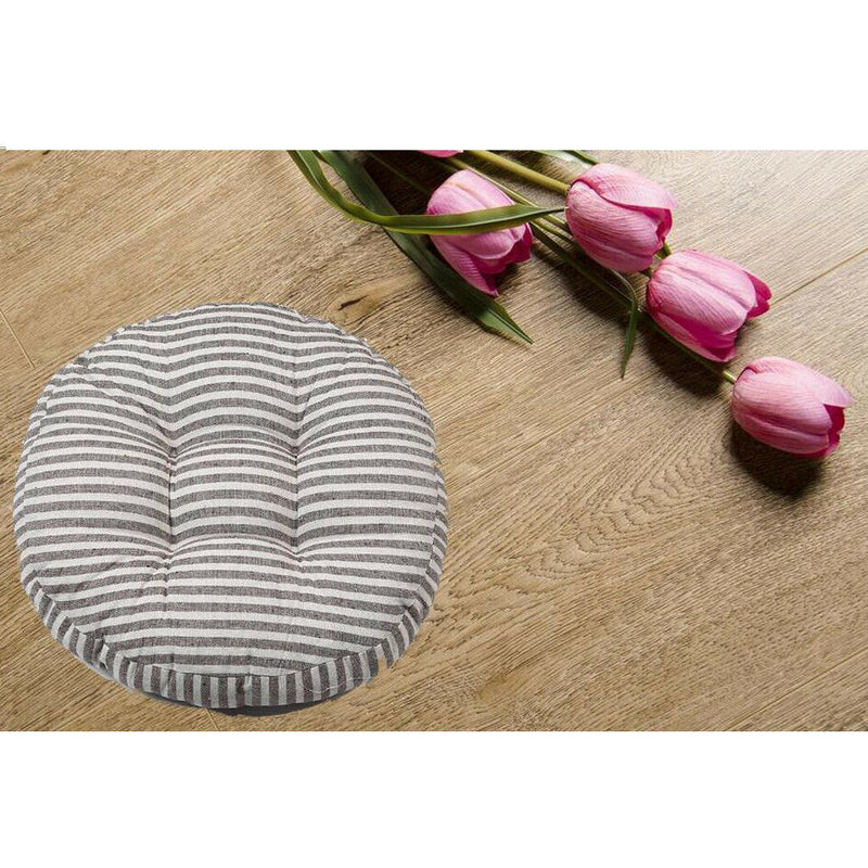 45cm Tatami Cushion Handmade Pillow Floor Chair Seat, Cotton, Coffee Strips