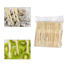 80 pcs/Bag Disposable Bamboo Food Picks Fruit Fork Sticks Buffet Cupcake Toppers