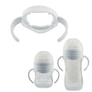 Baby Cup Wide Mouth Feeding Bottle Trainer Easy Grip Protect Handle Holder Safe
