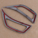 2 Leaf Plate Air Inlet Trim Cover Carbon Fiber Color fit for Jeep Wrangler JL 18