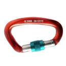 25KN Rock Climbing Carabiner D-shaped Locking Climbing Hook Hiking Karabiner