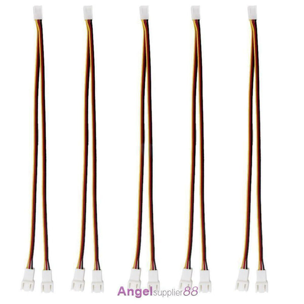 5Pcs 12V 3 Pin Female to 2/3 Pin Male PC Fan Power Splitter Extension Cable