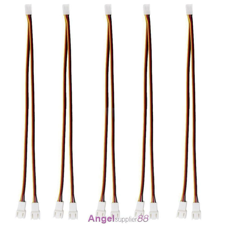 5Pcs 12V 3 Pin Female to 2/3 Pin Male PC Fan Power Splitter Extension Cable