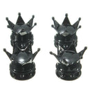4Pcs Universal Chrome Crown Car Truck Tire Air Valve Stem Cover Caps Wheel Rims~