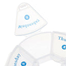 7 Days Medicine Pill Box Mini Round Portable Travel Storage Vitamin Box 3C