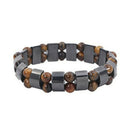 Fashion Men's Natural Healing Tiger Eye Stone Beads Yoga Buddha Elastic Bracelet