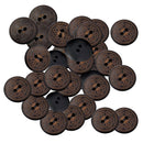 50 Pieces Round Flower Wooden Buttons 2 Holes Sewing Buttons for Craft DIY