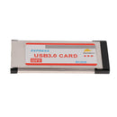 Express Card ExpressCard 34 54mm to 2 Ports Hidden Inside USB 3.0 Adapter