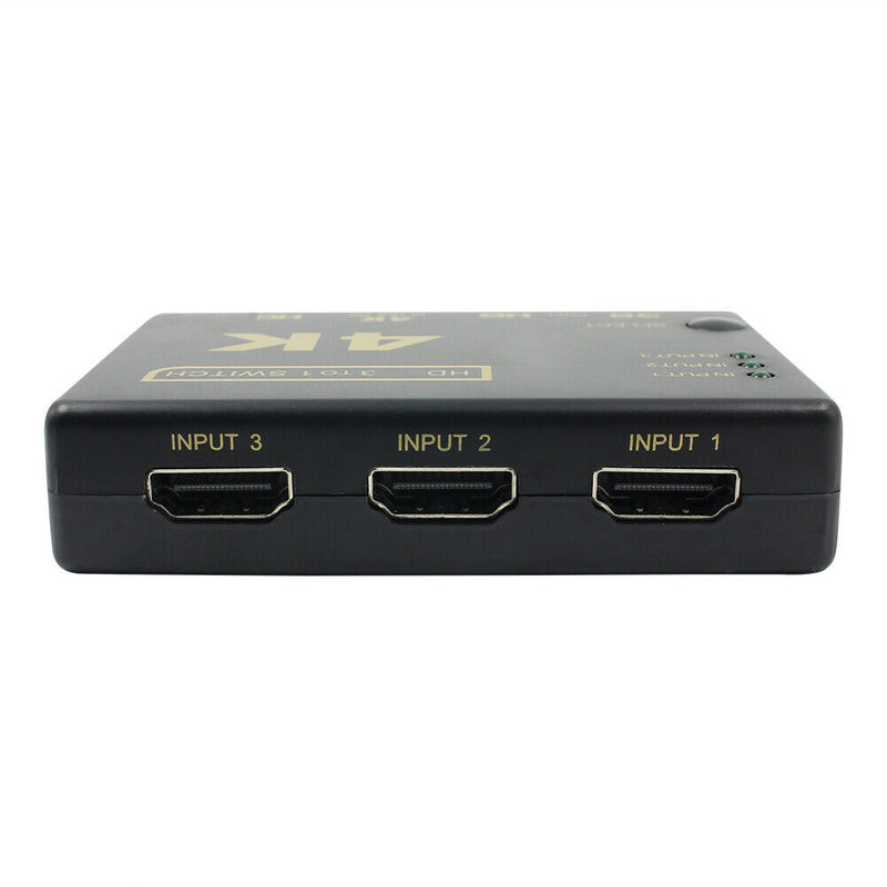 Ultra HD 4K 2K HDMI Switcher 3x1 Display Selector with Remote Controller