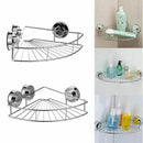 2pcs Bathroom Corner Shelf Shower Caddy Vacuum Suction Bath Storage Rack Ho